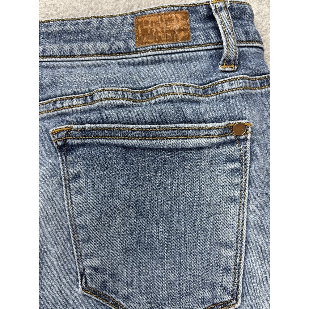 Judy Blue Jeans Womens 13/31 Light Wash Distressed Raw Hem Skinny Casual Stretch - Picture 9 of 12
